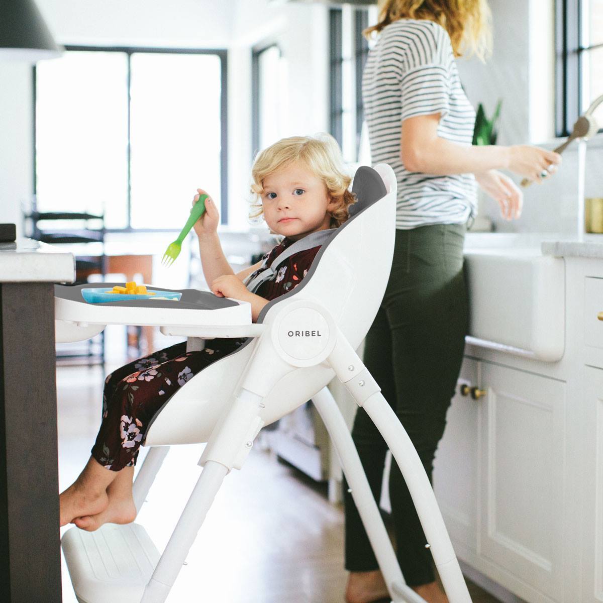 Oribel Cocoon - 3-Stage Highchair - Slate