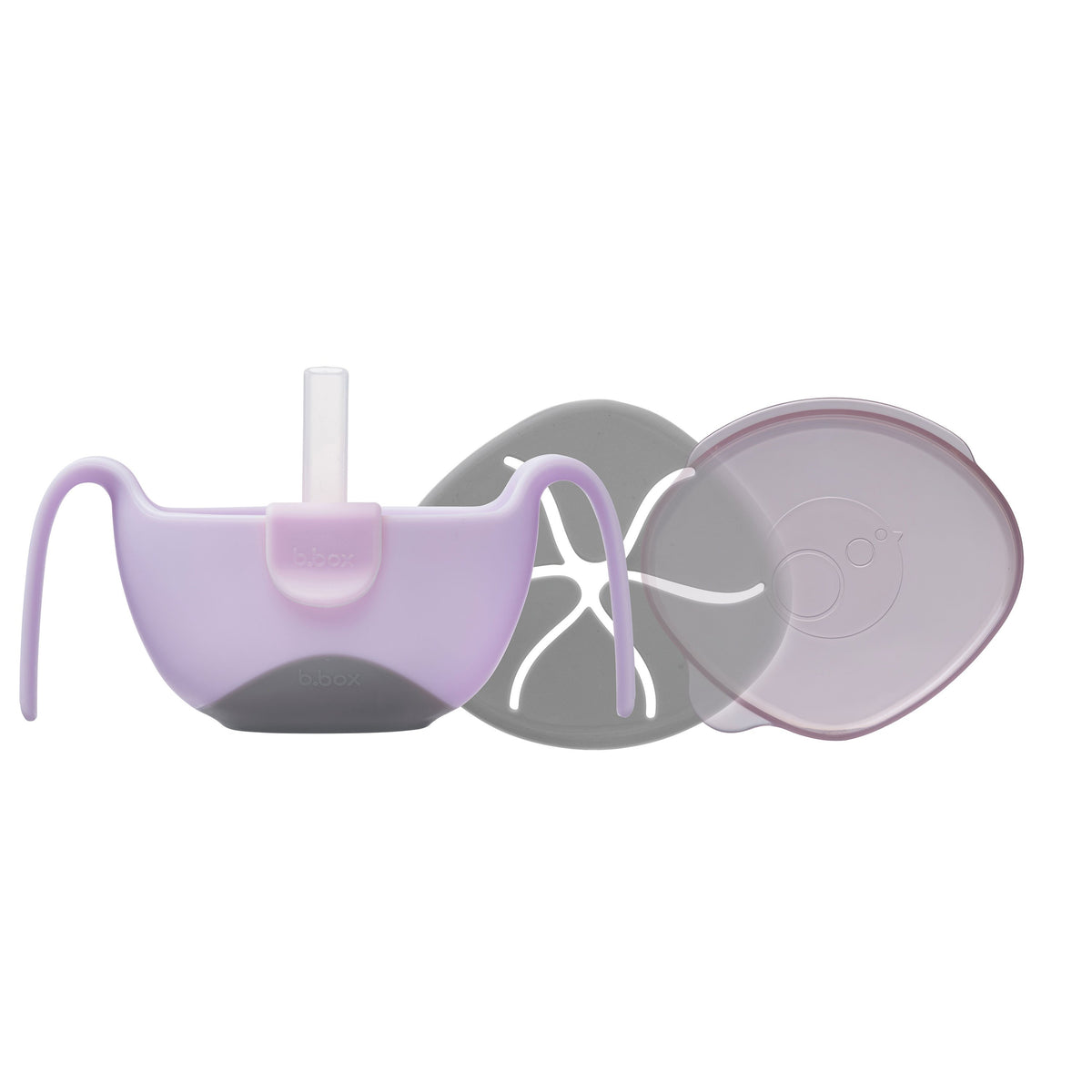 b.box 3 in 1 Bowl and Straw - Gelato Purple - Boysenberry