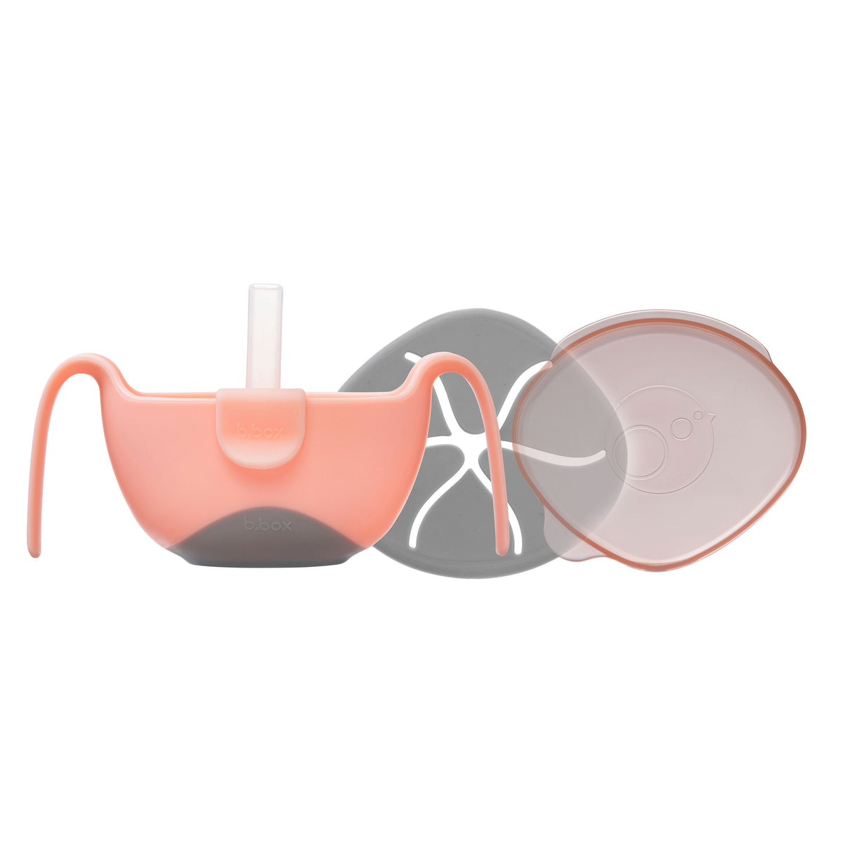 b.box 3 in 1 Bowl and Straw - Gelato Pink - Tutti Frutti