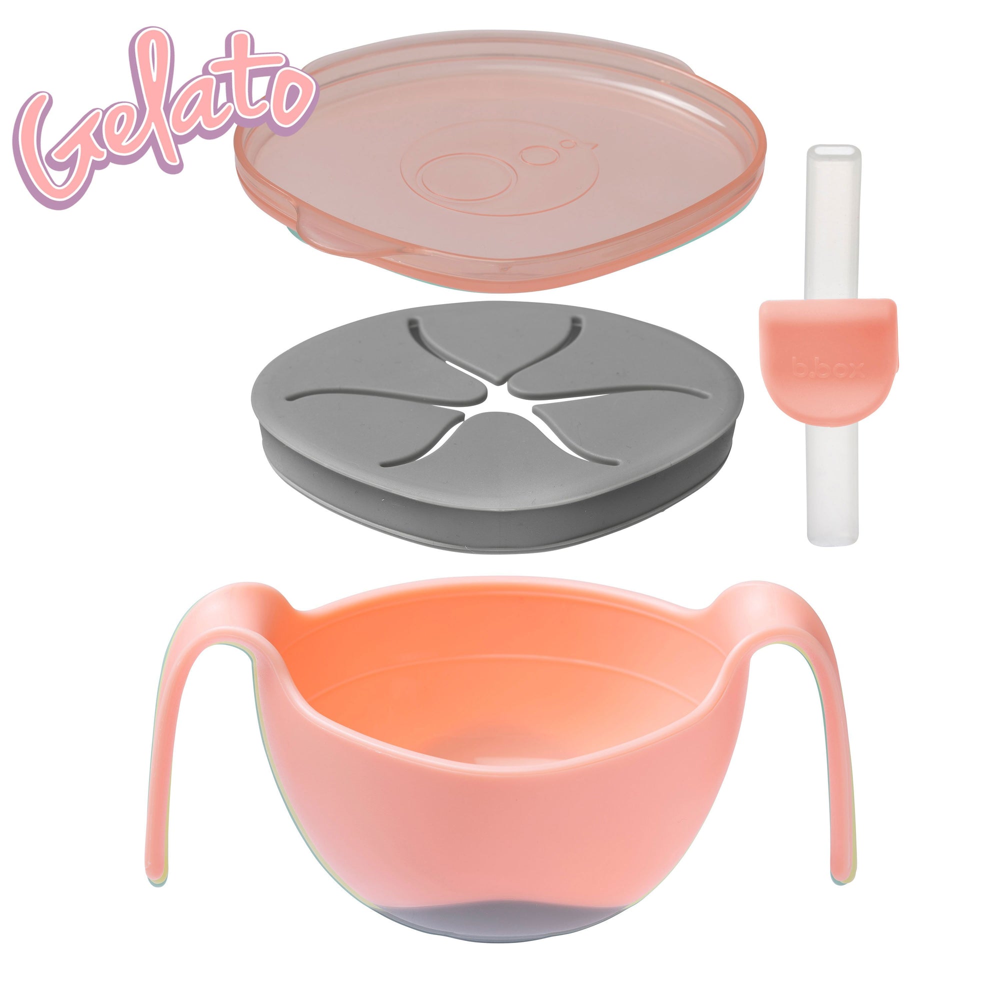 b.box 三合一防滑吸管碗 - Gelato Pink - Tutti Frutti