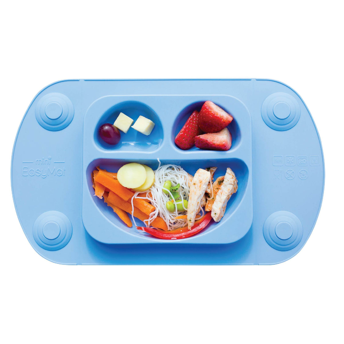 EasyTots EasyMat Mini Portable Suction Plate - Blue