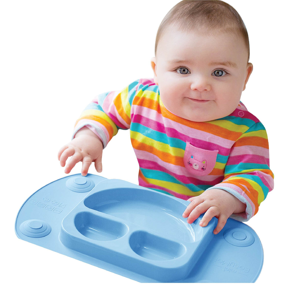 EasyTots EasyMat Mini Portable Suction Plate - Blue