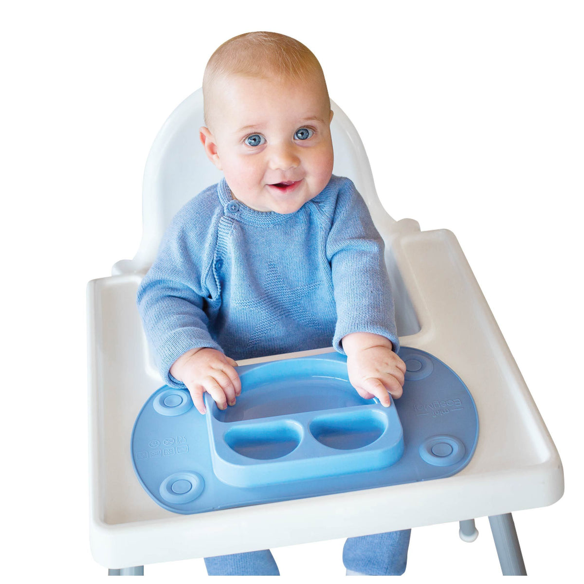 EasyTots EasyMat Mini Portable Suction Plate - Blue