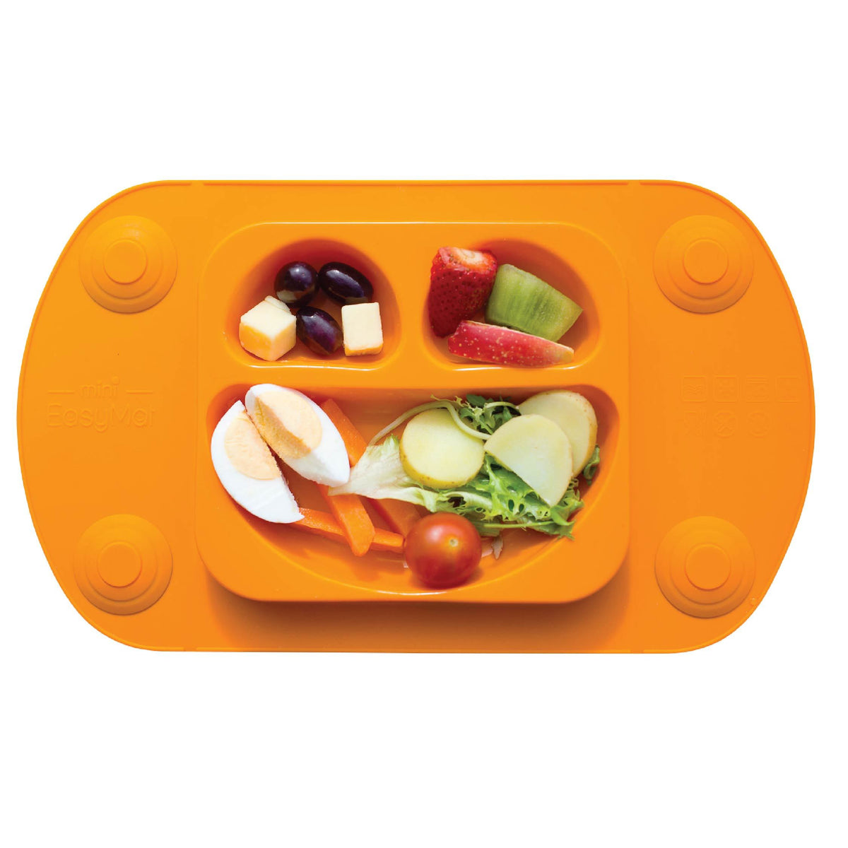 EasyTots EasyMat Mini Portable Suction Plate - Orange