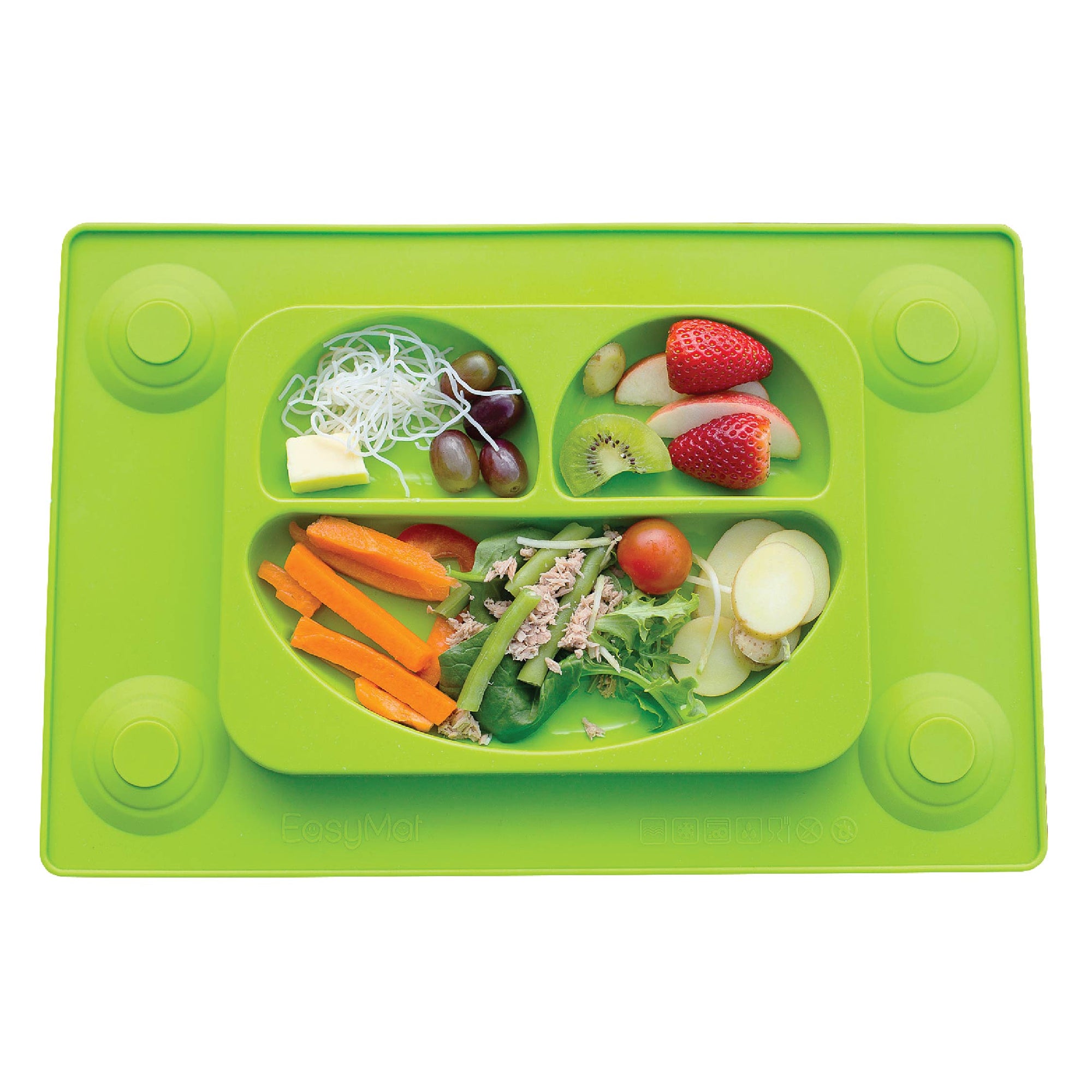 EasyTots EasyMat 防滑矽膠餐盤套裝 - Green