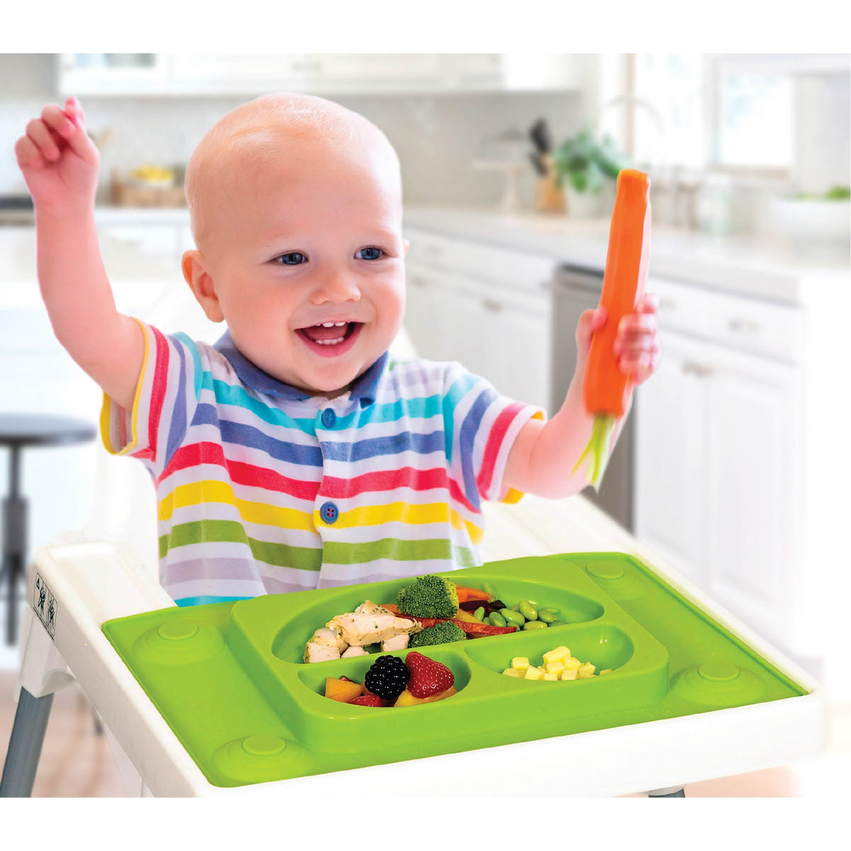 EasyTots EasyMat Original Transition to Table Suction Plate - Green