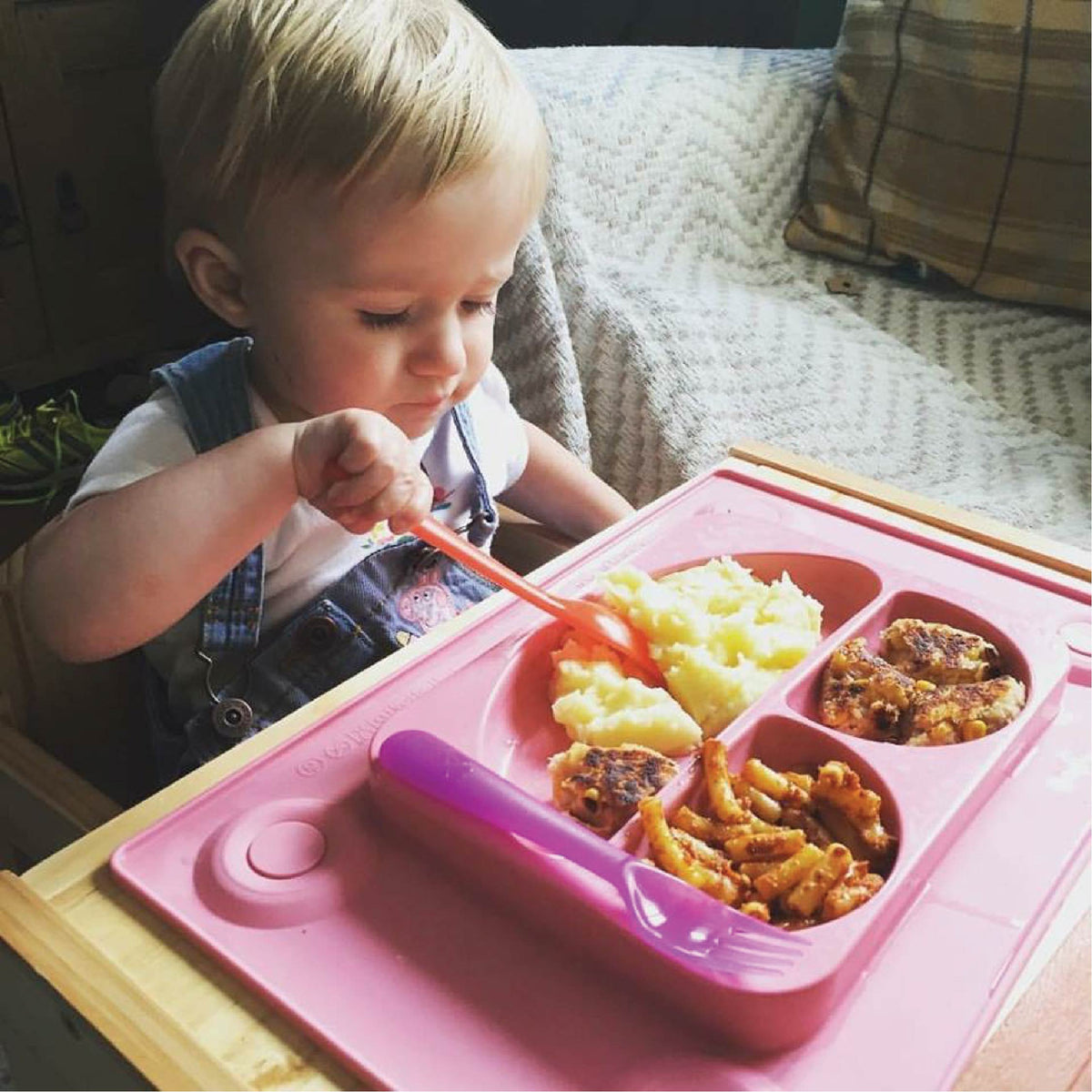 EasyTots EasyMat Original Transition to Table Suction Plate - Pink