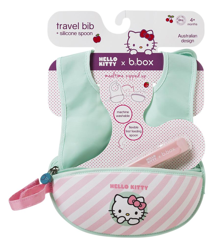 b.box x Hello Kitty Travel Bib with Spoon - Candy Floss