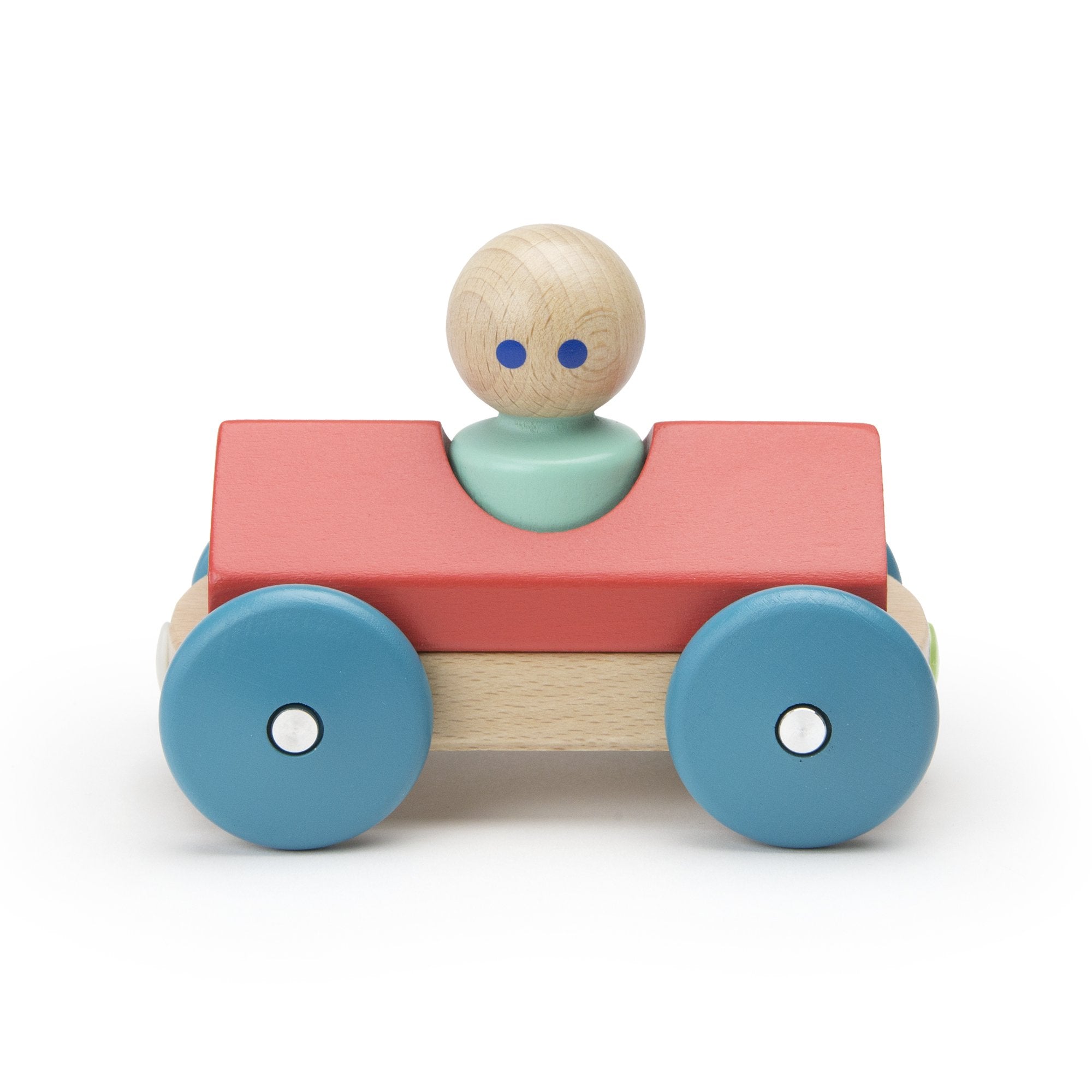 Tegu Magnetic Racers Poppy Racer Wooden Blocks