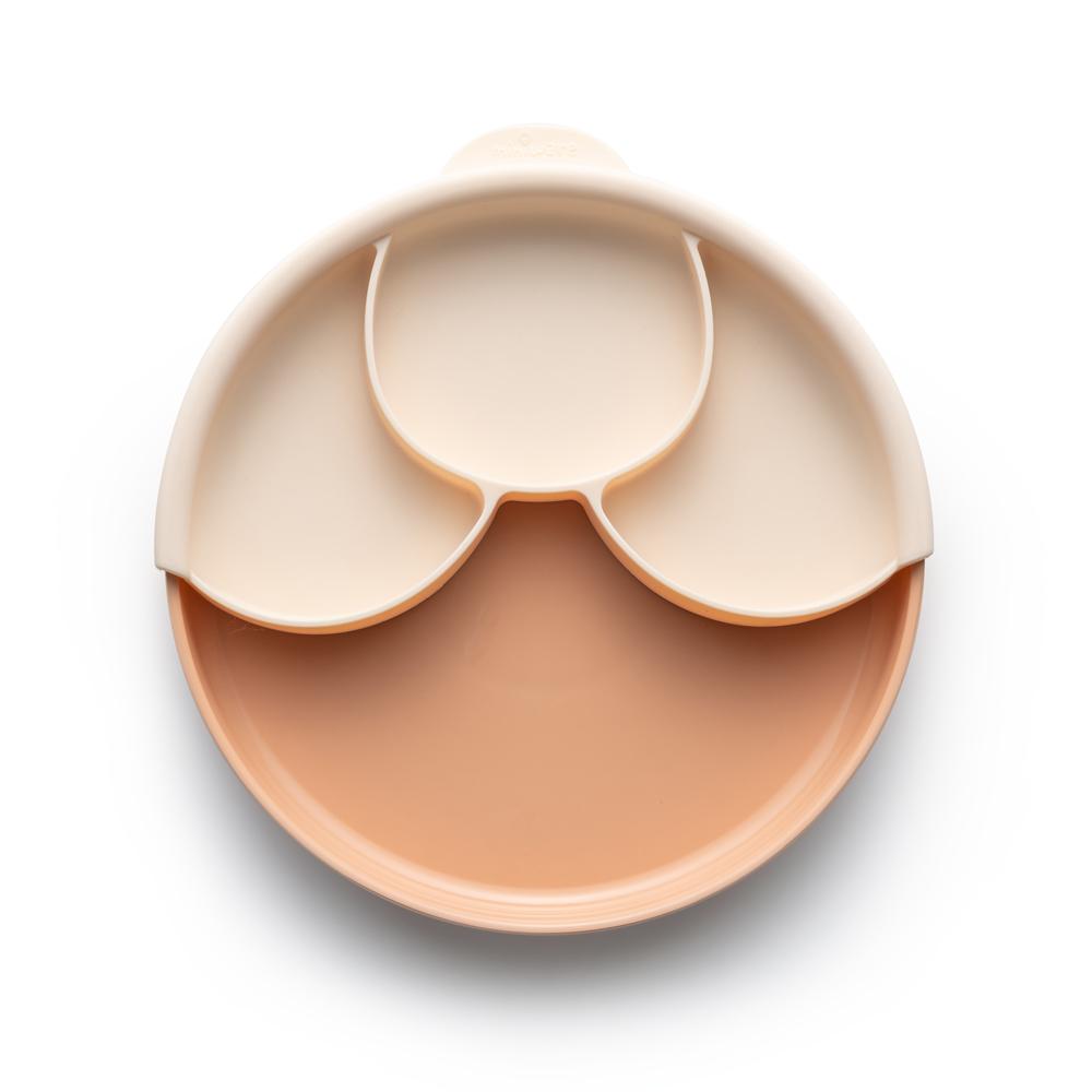 Miniware Healthy Meal Set - PLA Smart Divider Suction Plate + Silicone Divider in Toffee