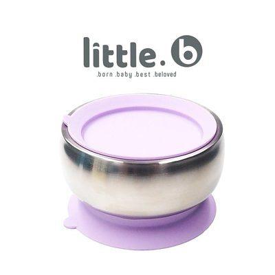little.b 316雙層不鏽鋼吸盤碗 - Purple