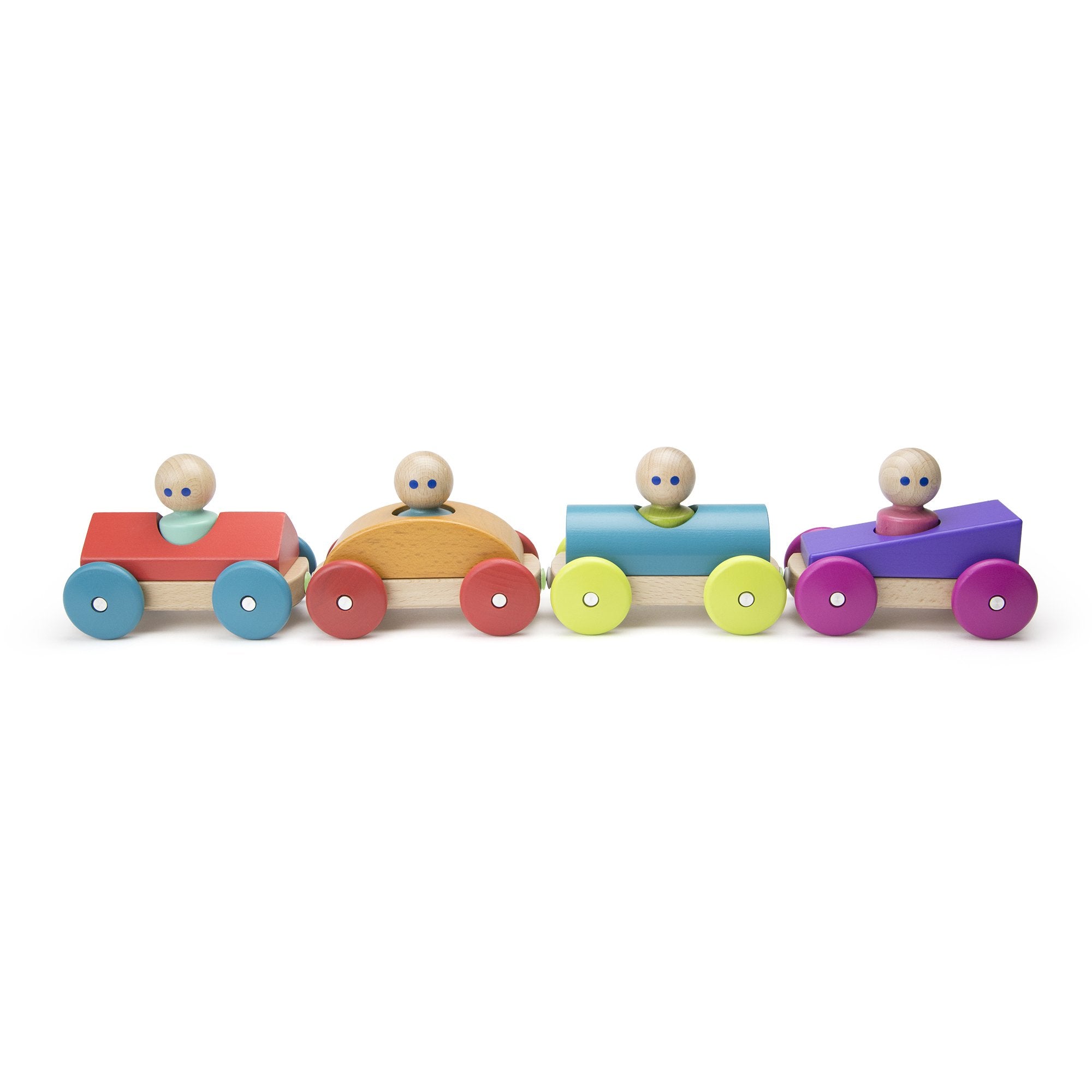 Tegu Magnetic Racers Poppy Racer Wooden Blocks