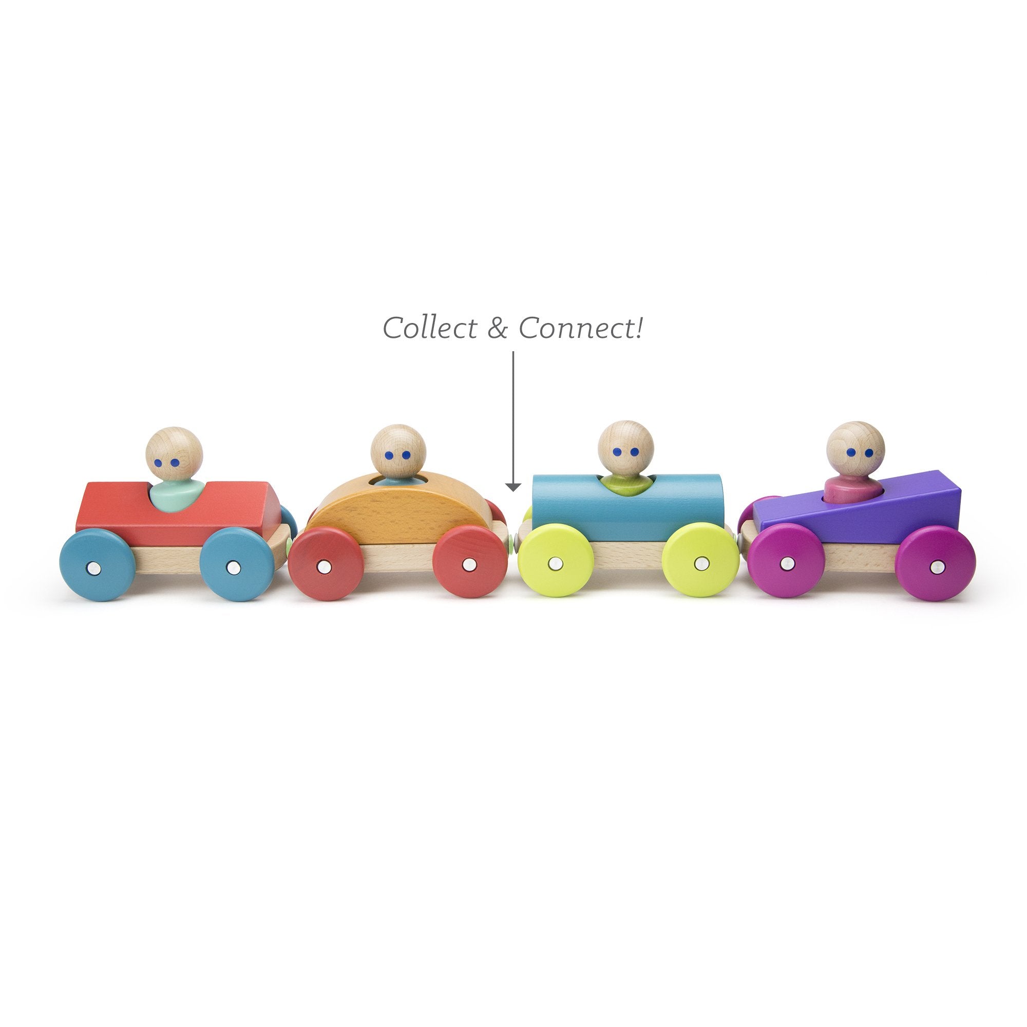 Tegu Magnetic Racers Poppy Racer Wooden Blocks