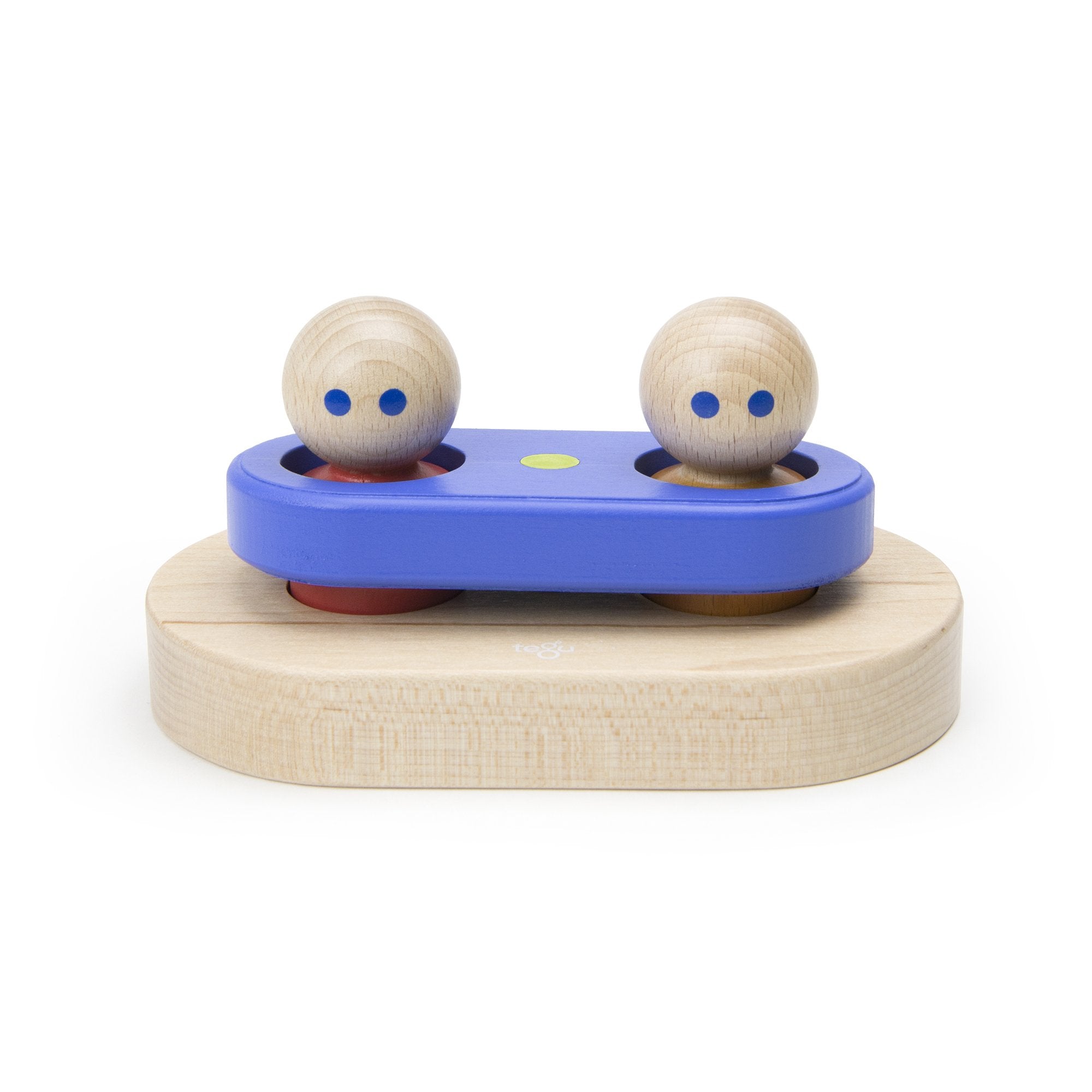 Tegu Floating Stacker Blue & Green Magnetic Wooden Blocks