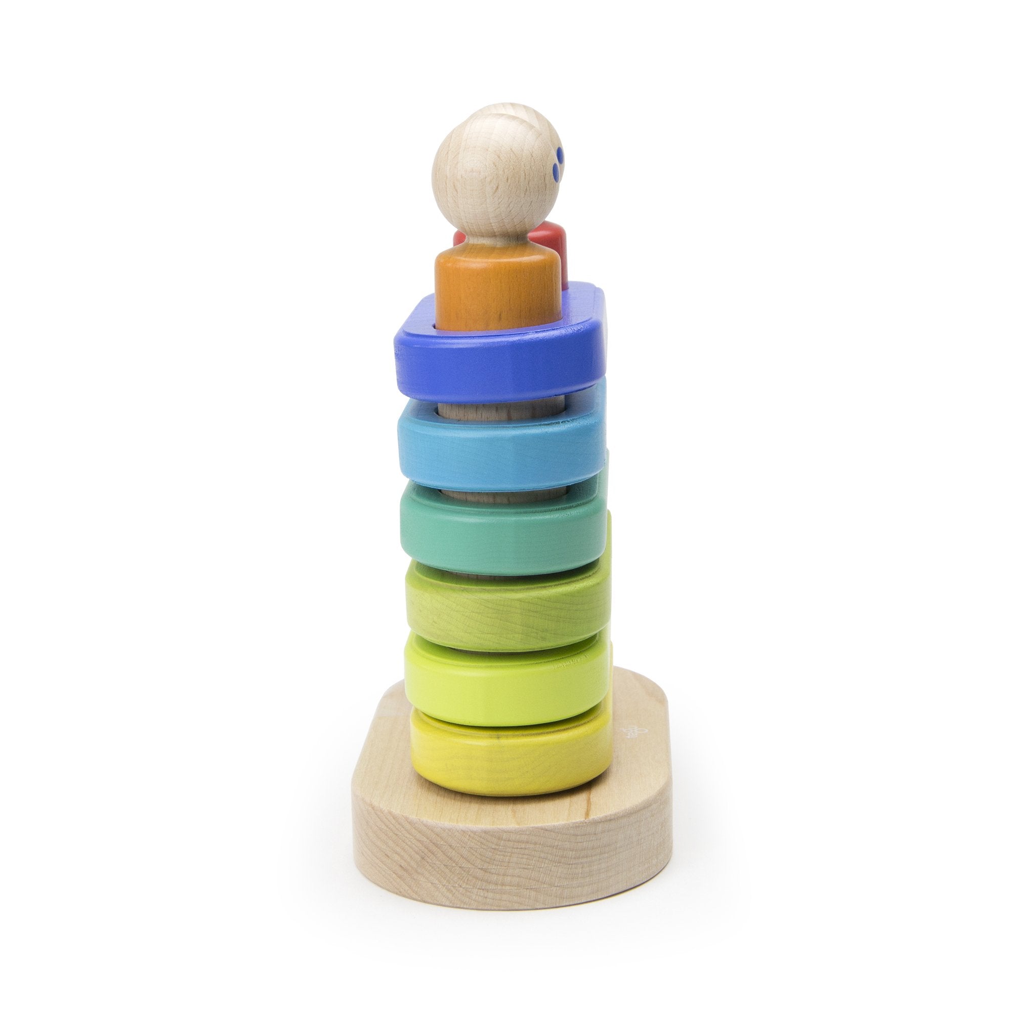 Tegu Floating Stacker Blue & Green Magnetic Wooden Blocks