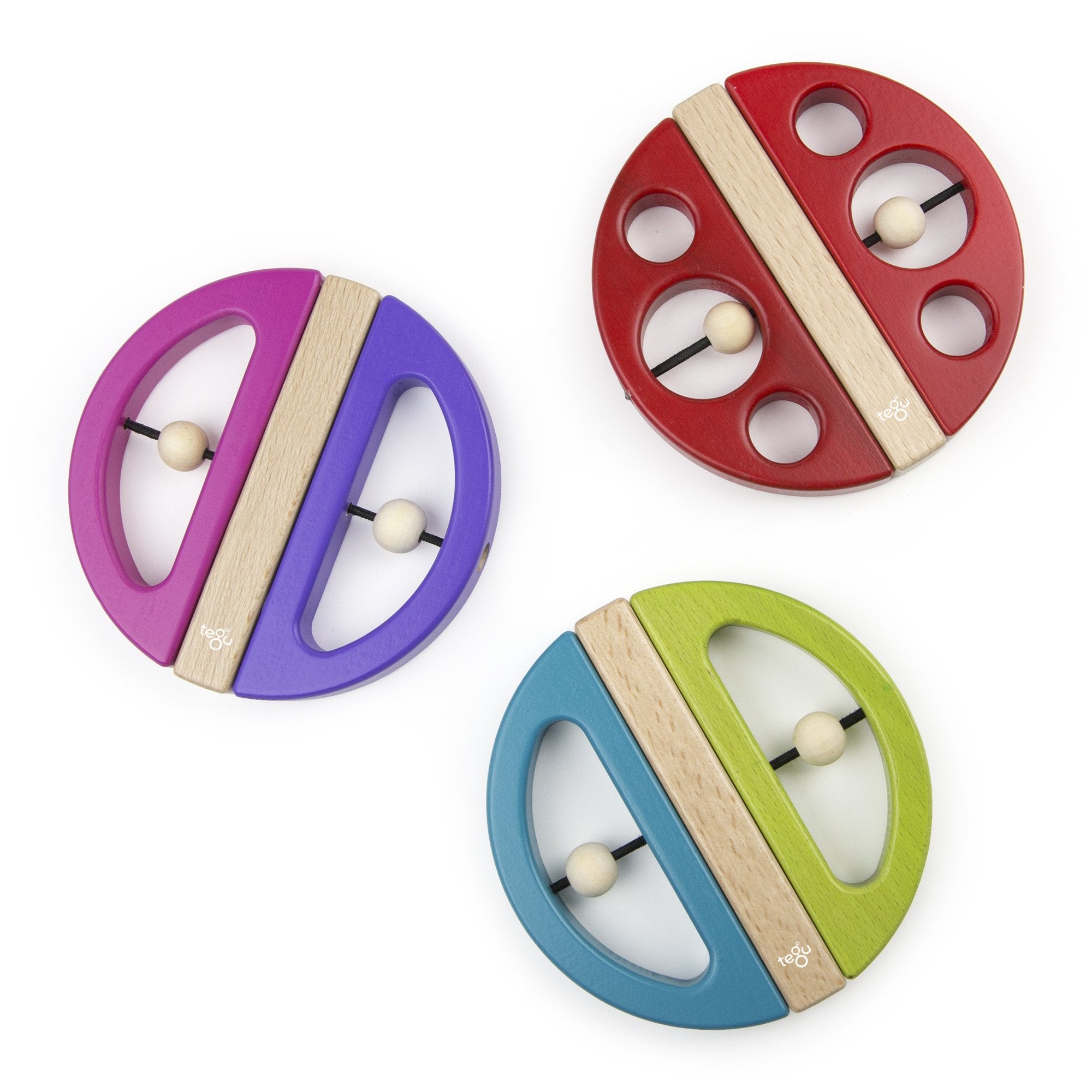 Tegu Swivel Bugs Green & Teal Magnetic Wooden Blocks