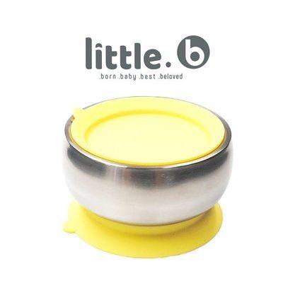 little.b Double-Layer 316 Stainless Steel Suction Bowl - Yellow