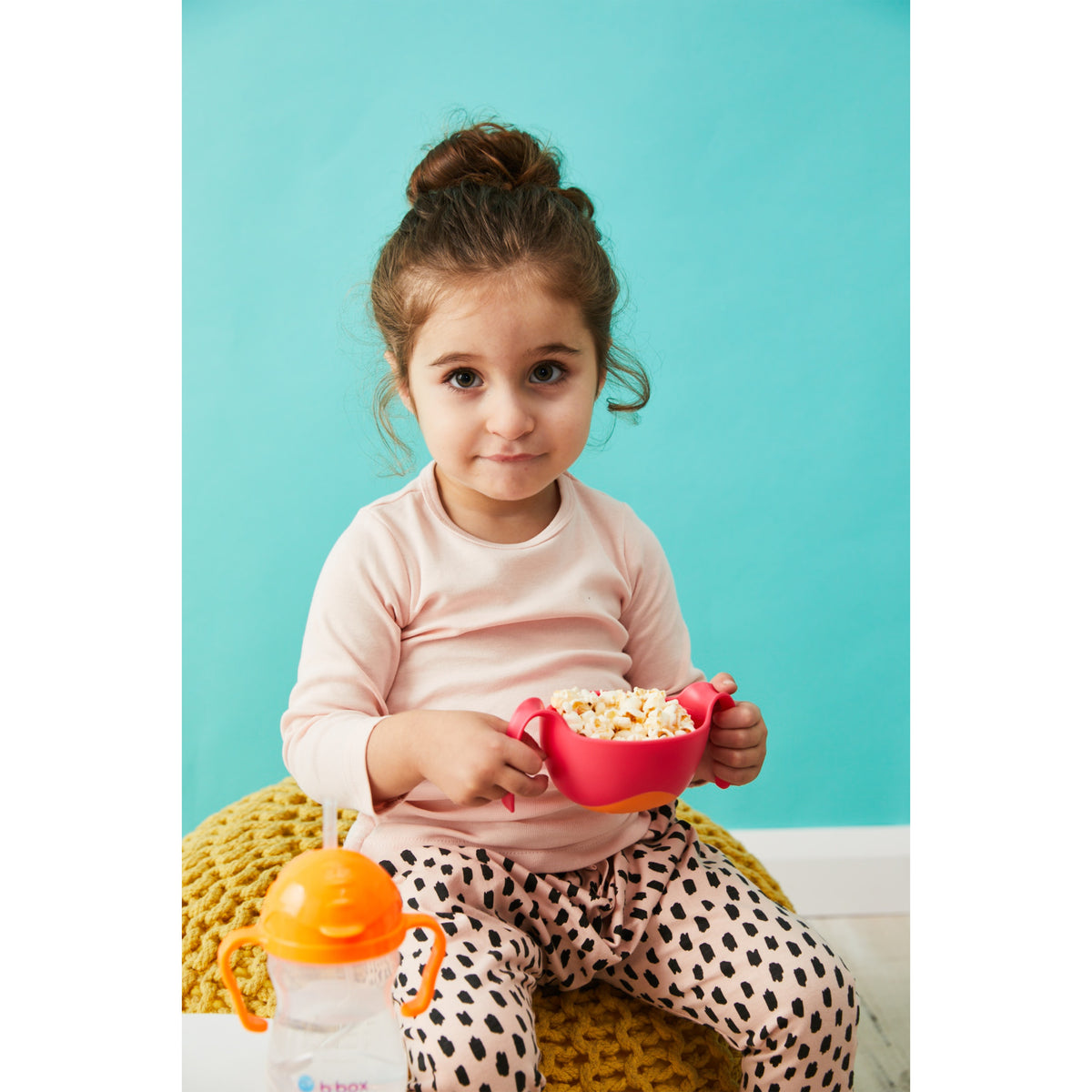 b.box 3 in 1 Bowl and Straw - Strawberry Shake