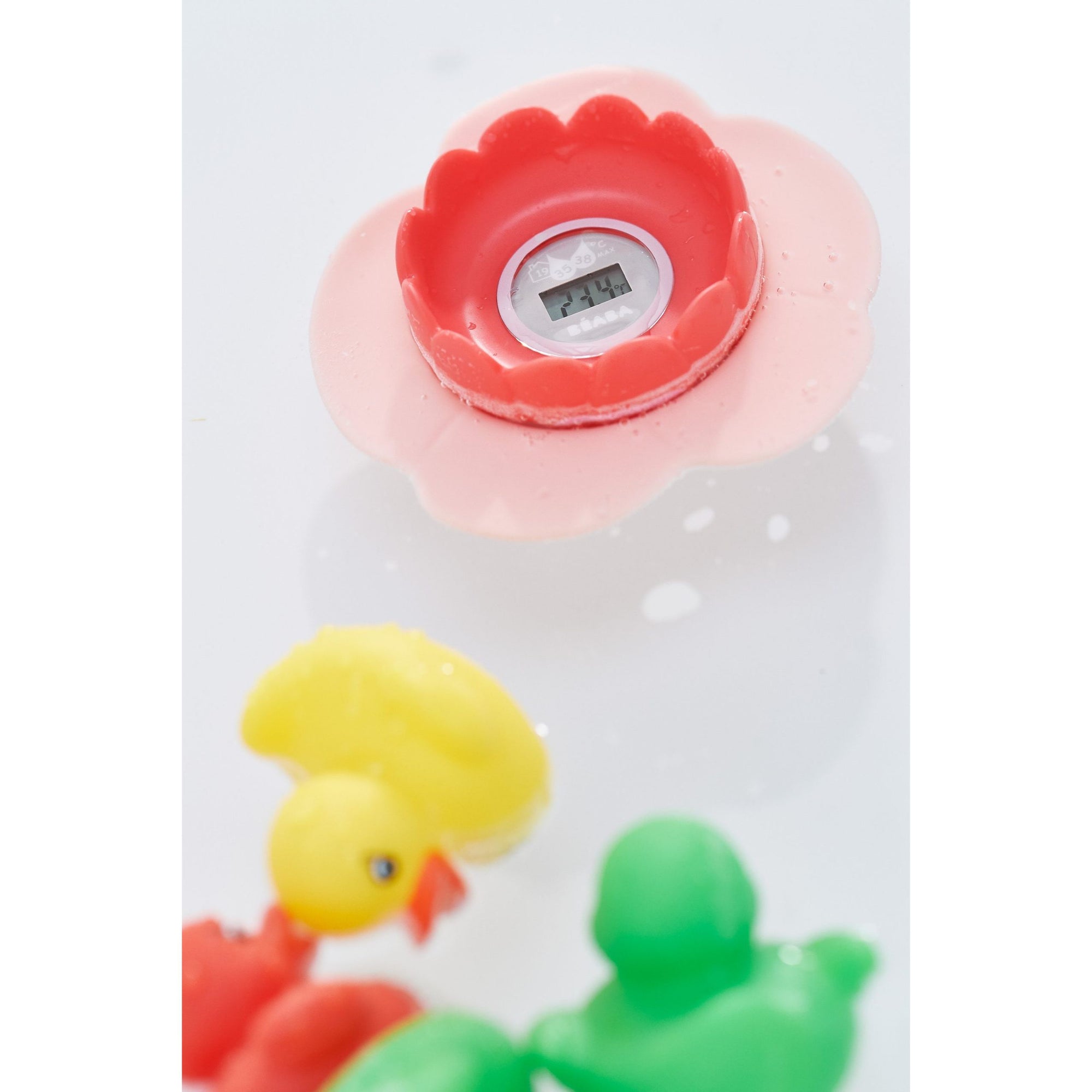 BEABA Lotus Bath Thermometer - Old Pink