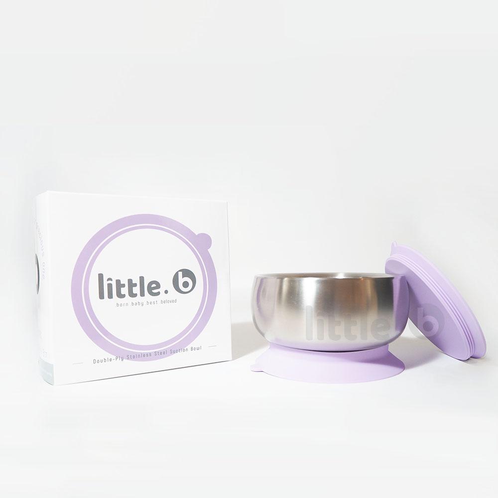 little.b 316雙層不鏽鋼吸盤碗 - Purple