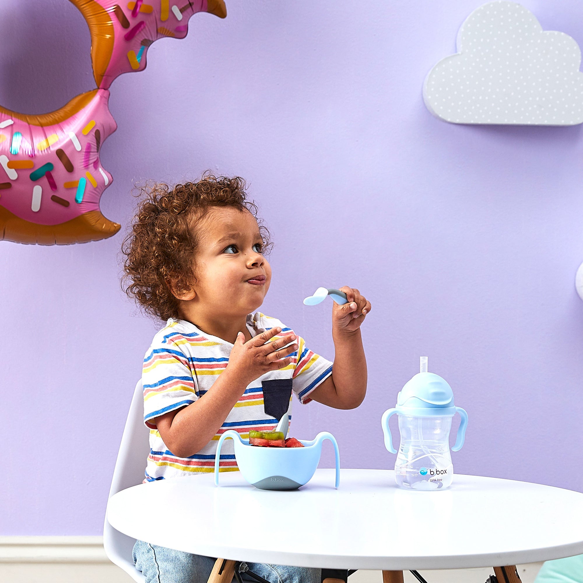b.box Cutlery Set - Gelato Blue - Bubblegum
