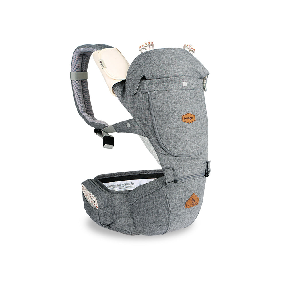 i-angel 2-in-1 HELLO Hipseat Carrier - Melange Gray