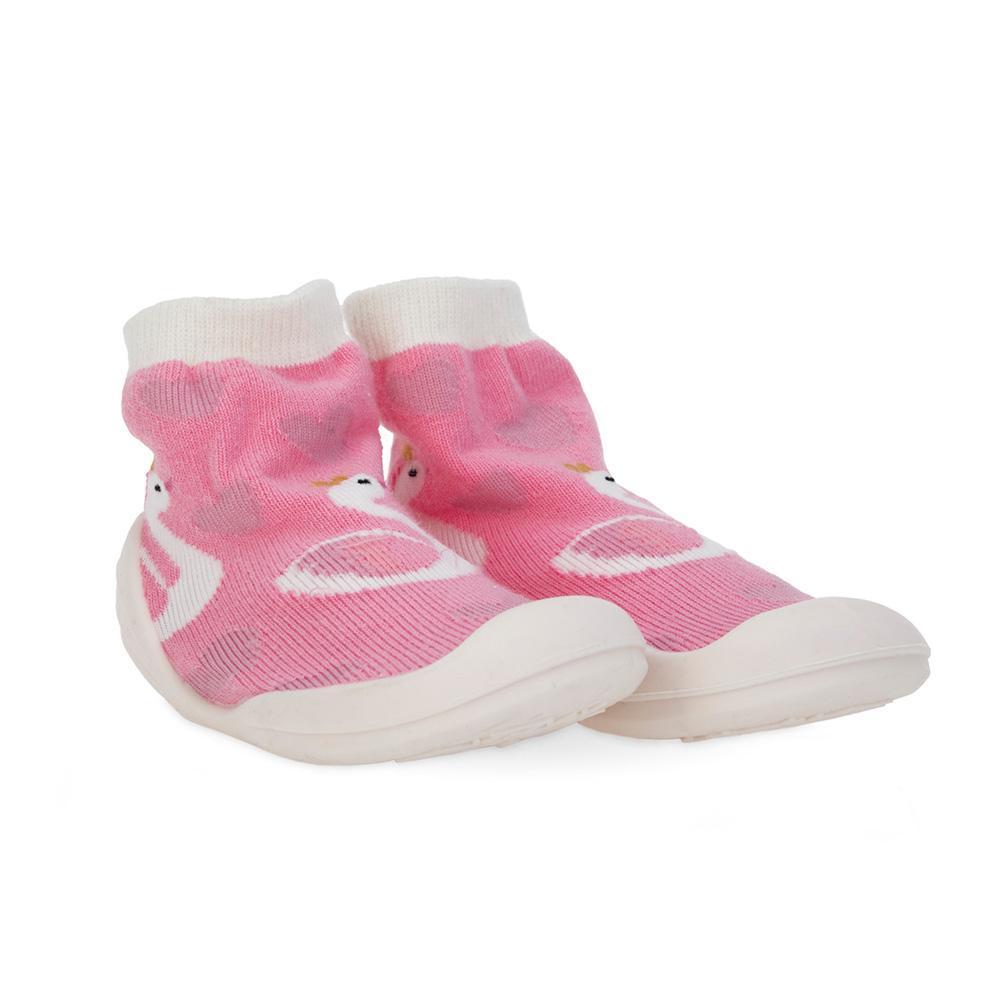 Nuby Snekz Sock & Shoe - Pink Swan