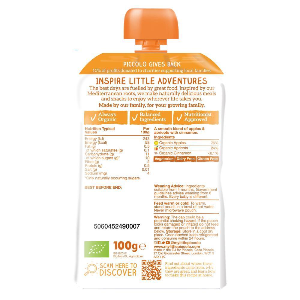 Piccolo Organic Apple &amp; Apricot - 100g
