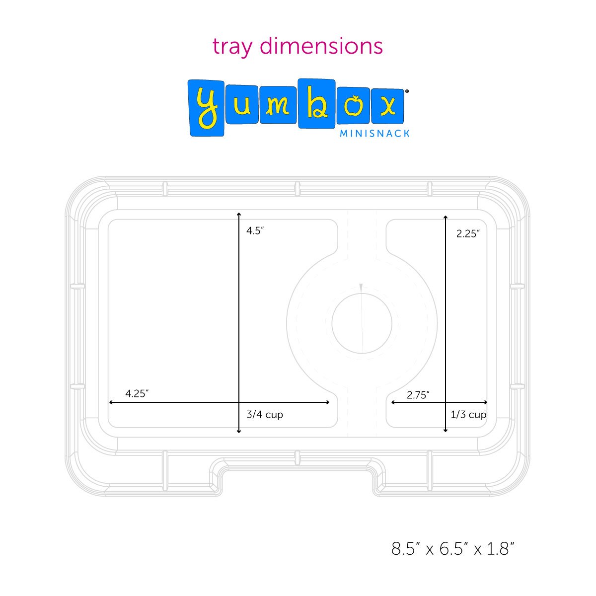 Yumbox Mini Snack Coco Pink 3-Compartment Lunch Box